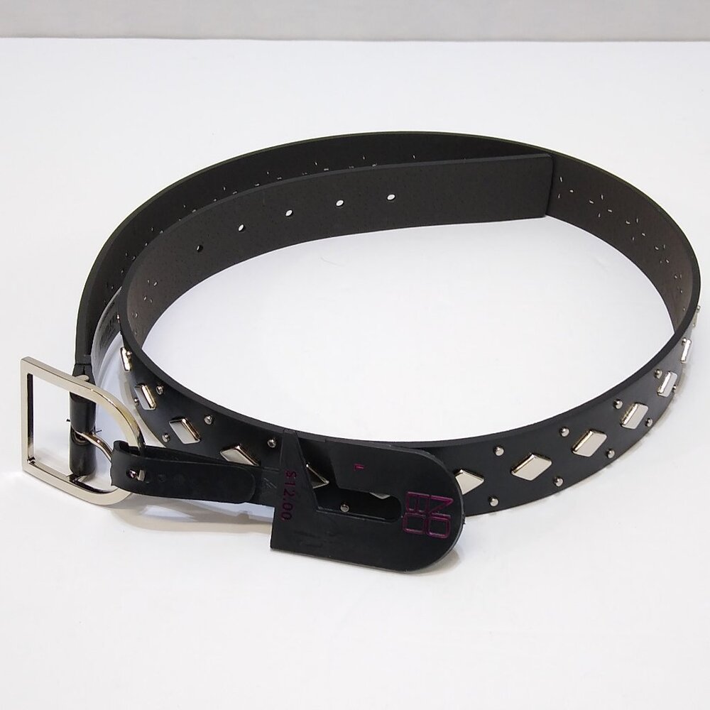 No Boundaries Diamond Shape Studded Belt Women's Large Adjustable Edgy Style NWT